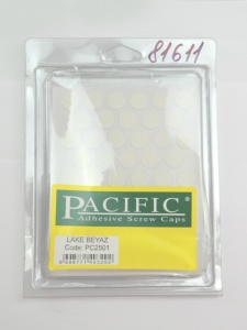 Заглушка самоклеющаяся D=14 2501 белый гладкий, 50 шт/лист (Pacific)