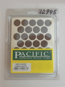 Заглушка самоклеющаяся D=18 2174 орех темный, 32 шт/лист (Pacific)