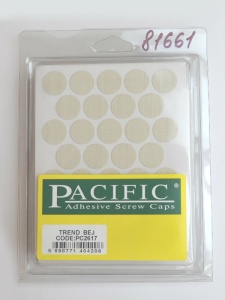 Заглушка самоклеющаяся D=18 2617 бежевый лен, 32 шт/лист (Pacific)