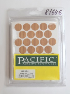 Заглушка самоклеющаяся D=18 2232 бамбук, 32 шт/лист (Pacific)