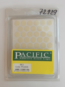 Заглушка самоклеющаяся D=14 2505 бежевый шагрень, 50 шт/лист (Pacific)