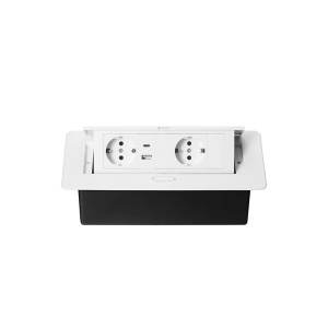 Блок розеток MX-226 (O) 2 EURO 1 USB Type-A + 1 USB Type-С с кабелем питания белый (М-2)