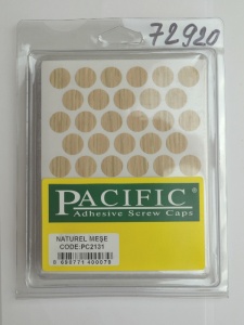 Заглушка самоклеющаяся D=14 2131 дуб натуральный, 50 шт/лист (Pacific)