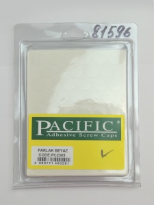 Заглушка самоклеющаяся D=14 2305 белый глянец, 50 шт/лист (Pacific)