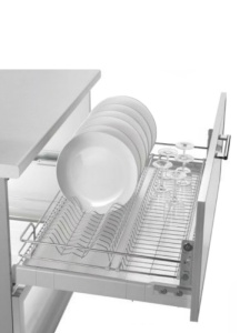Полка-сушка в н/б фасад 600 Inoxa 3703 хром (к/ф, направляющие Blum)(K3703Y/60-45PC)