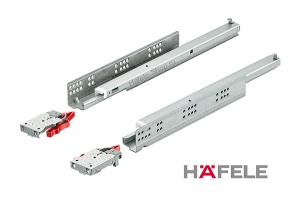 Направляющие полн. выдв. с доводч. Matrix UM A, L=350 мм АКЦИЯ (Hafele)(433.03.183)