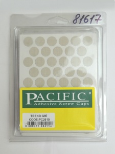 Заглушка самоклеющаяся D=14 2610 серый лен, 50 шт/лист (Pacific)