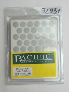 Заглушка самоклеющаяся D=14 2540 металлик шагрень, 50 шт/лист (Pacific)