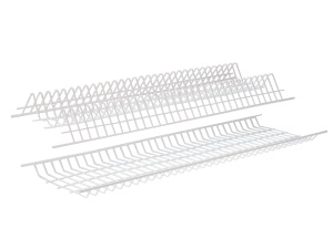 Полка-сушка без рамки фасад 900 белый с поддоном (Россия)