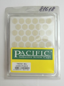 Заглушка самоклеющаяся D=14 2615 бежевый лен, 50 шт/лист (Pacific)