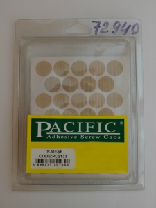 Заглушка самоклеющаяся D=18 2133 дуб натуральный, 32 шт/лист (Pacific)