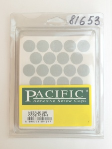 Заглушка самоклеющаяся D=18 2544 металлик шагрень, 32 шт/лист (Pacific)