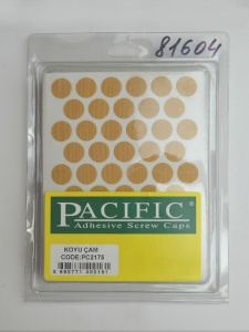 Заглушка самоклеющаяся D=14 2175 ольха темная, 50 шт/лист (Pacific)