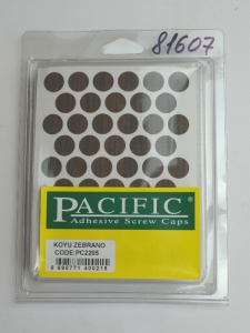 Заглушка самоклеющаяся D=14 2205 зебрано темный, 50 шт/лист (Pacific)