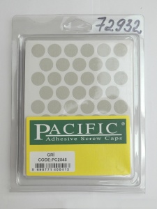 Заглушка самоклеющаяся D=14 0288.14 хол. серый шагрень, 50 шт/лист (Pacific)
