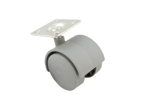 Опора колесная d=50 площадка, серый (ОКП 50)(Россия)